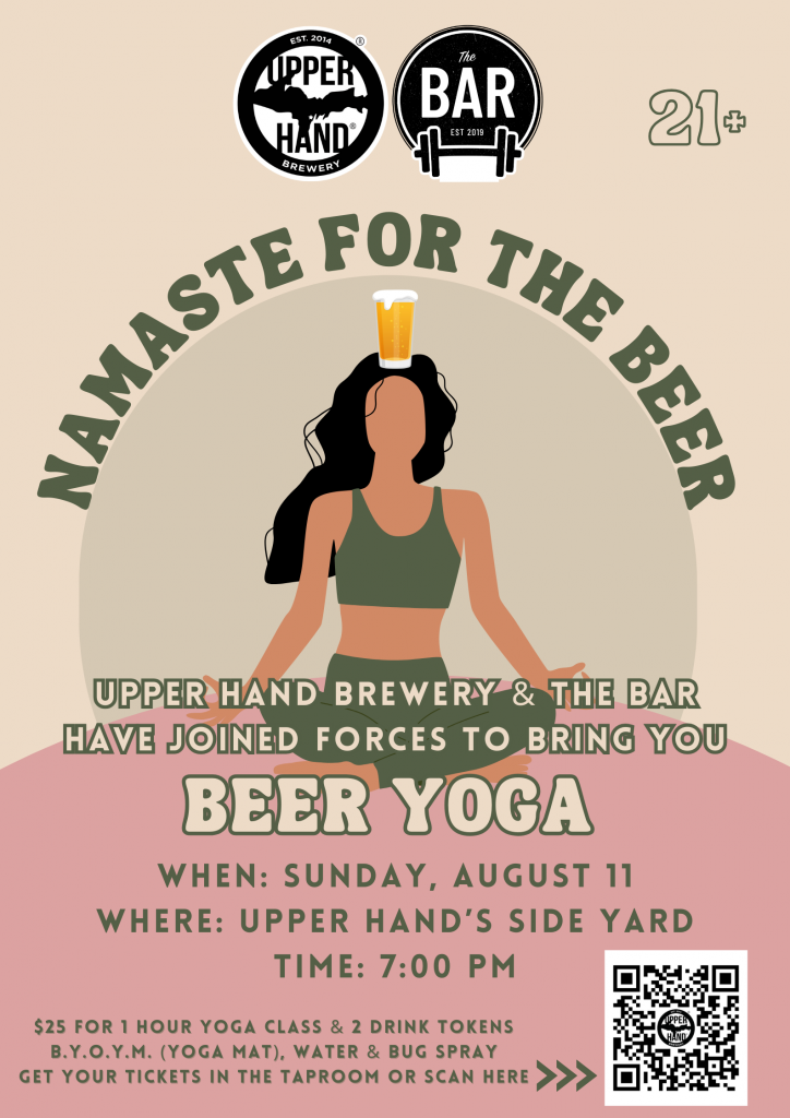 Namaste for the beer yoga poster