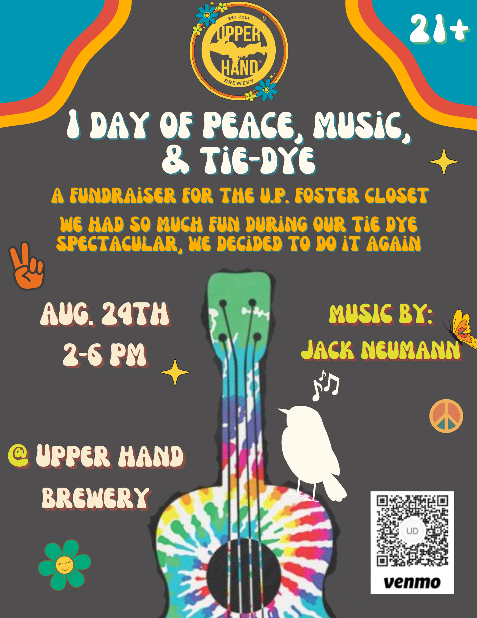 1 Day of Peace, Music and Tie Dye, August 24th